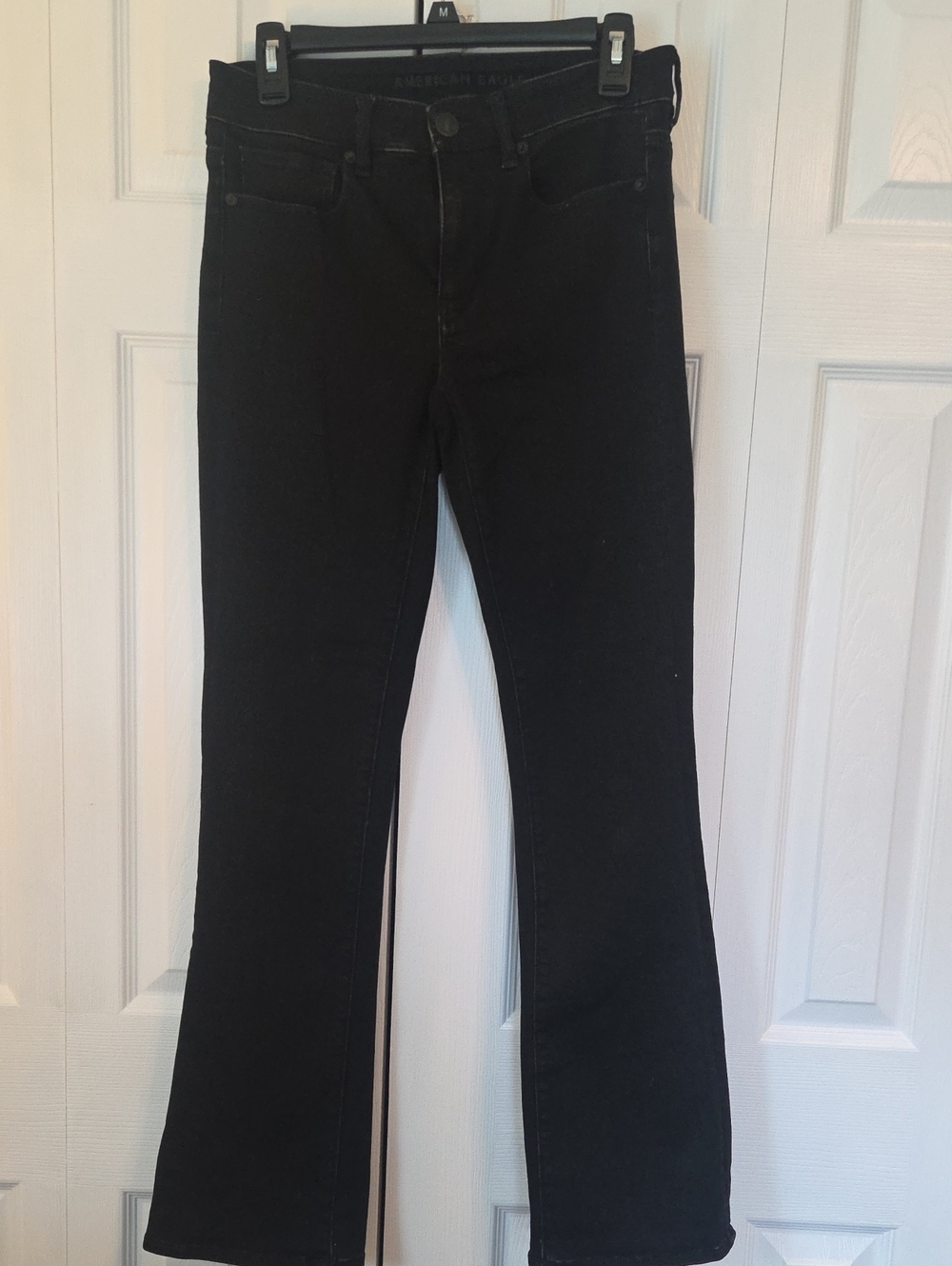 American Eagle Outfitters Black Skinny Kick Super Stretch Flare Jeans